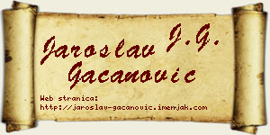 Jaroslav Gačanović vizit kartica